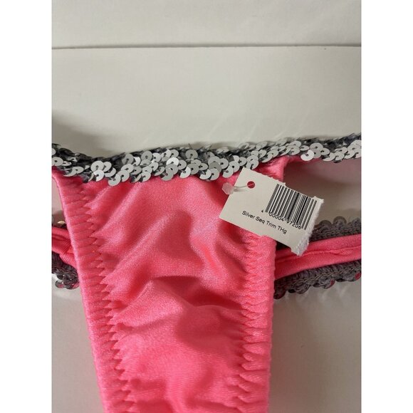 NEW Dancer Festival Silver Sequin Thong Bottom One Size Fits Most - Picture 2 of 5
